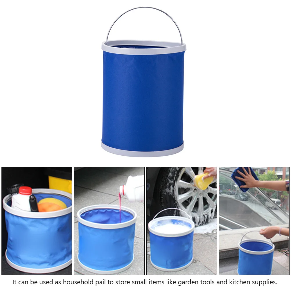 

1Pcs Foldable Water Bucket Large Capacity Portable Water Carrier for Camping Fishing Boating Vehicle Cleaning Storage