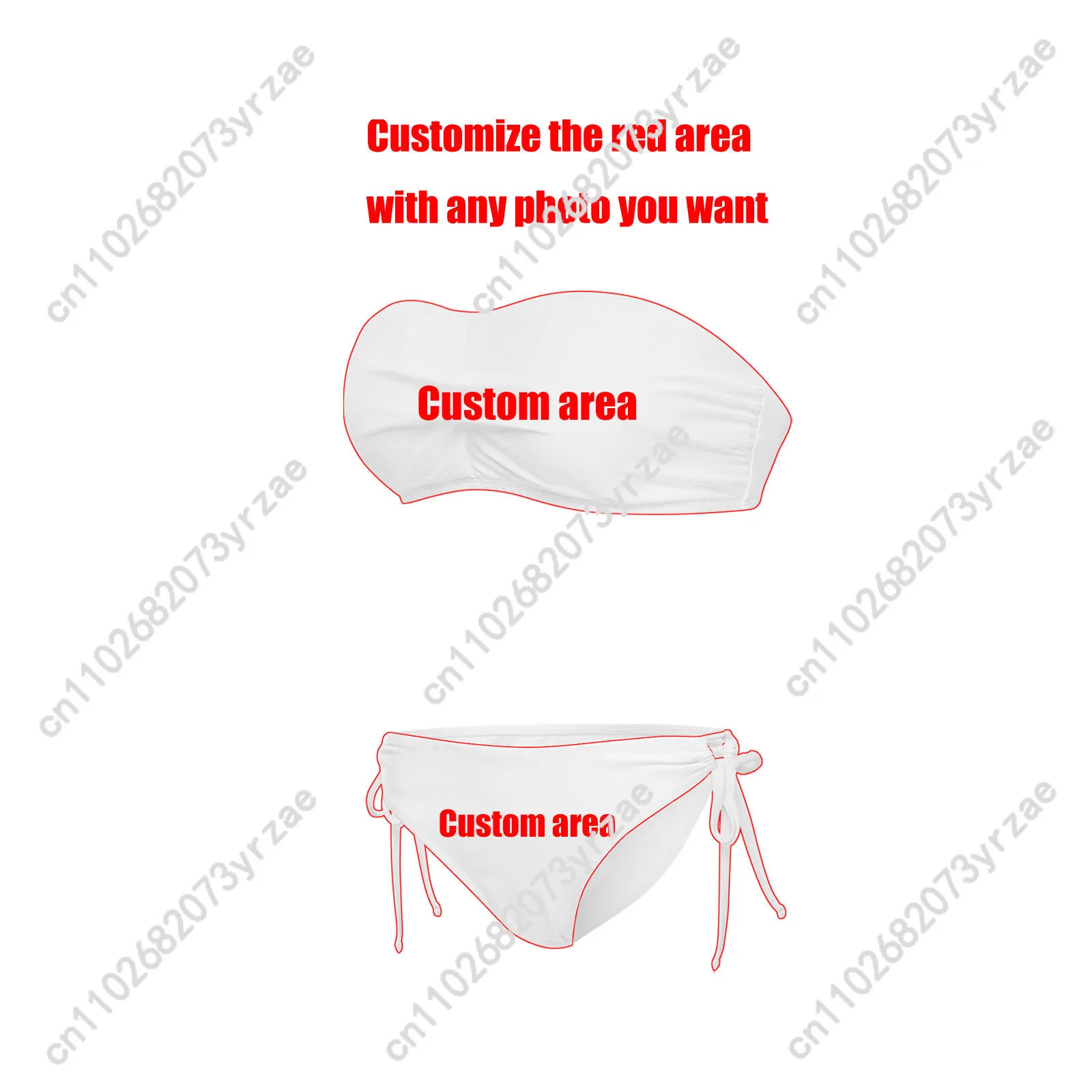 The Who Womens Trekkoord Tweedelige Set Badpakken Gepersonaliseerde Mode Badmode Pool Party Sexy Bikini Op maat gemaakt badpak