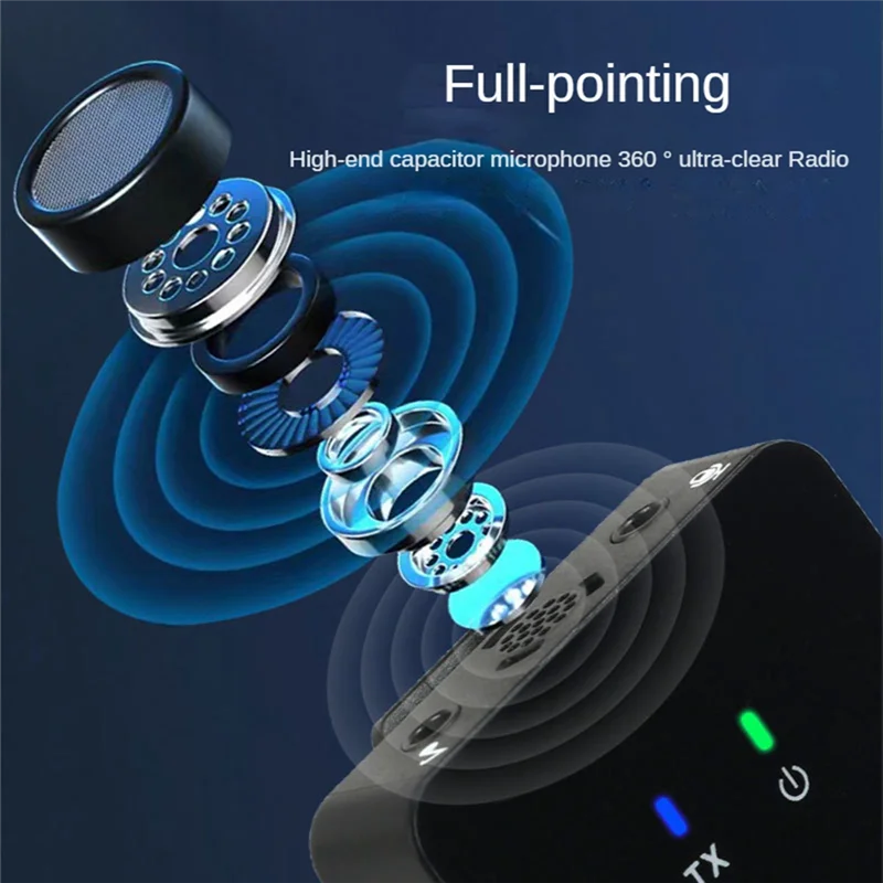 

2.4GHz Wireless Lavalier Microphone System Portable 1 in 1 Lavalier Mic for Podcast Interview Sound Recording jasmine