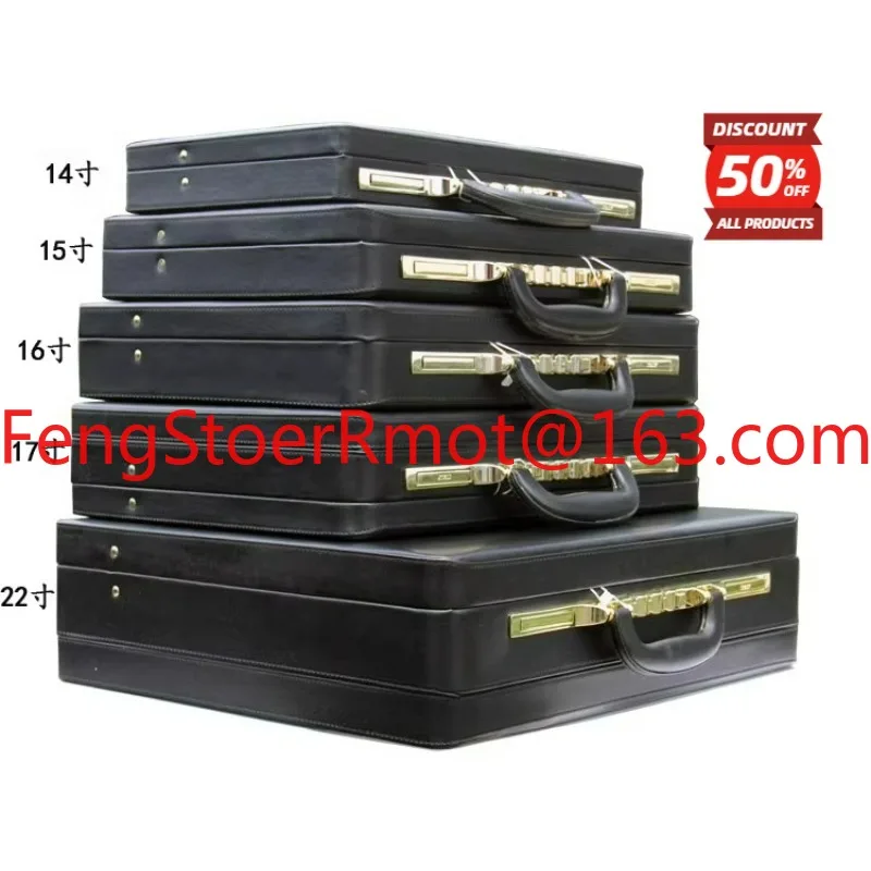 Small ultra-thin suitcase, briefcase, business password box, multi-function toolbox, computer box.