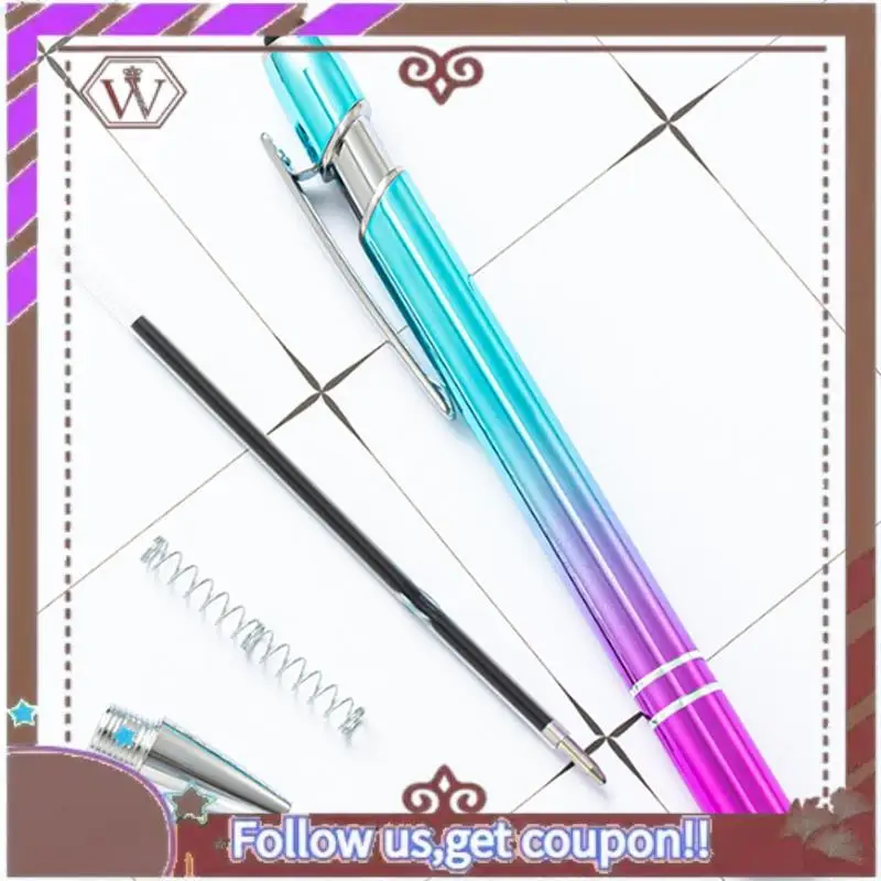 ABBG-50Pcs Gradient Metal Ballpoint Pens Touchscreen Ball Pen For Writing Stationery Office School Supplies