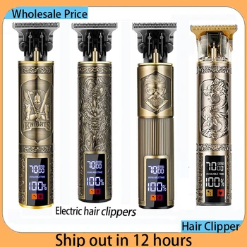Machine à couper cheveux vintage, tondeuse sans fil USB portable à charge, tondeuse à cheveux à charge rapide, rasoir électrique, barbier professionnel, barbier professionnel 10 meilleurs débroussailleurs de ventes en impasse - No 1