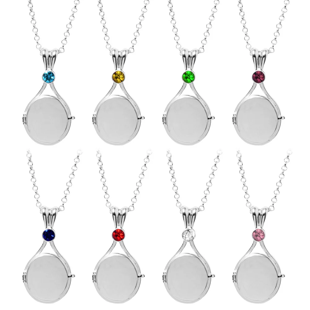H2o Openable Metal Shell Pendant Necklace Silver Color with Crystal Mermaid Tv Movies Jewelry for Women Girls Cute Necklaces
