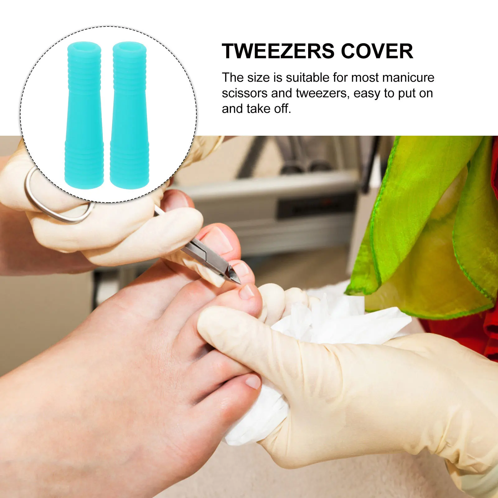 12 Stück Universal Fit Silikon-Scherengriffabdeckungen für Nail Art Tools, ergonomisches, rutschfestes Design, leichte Schutzhüllen