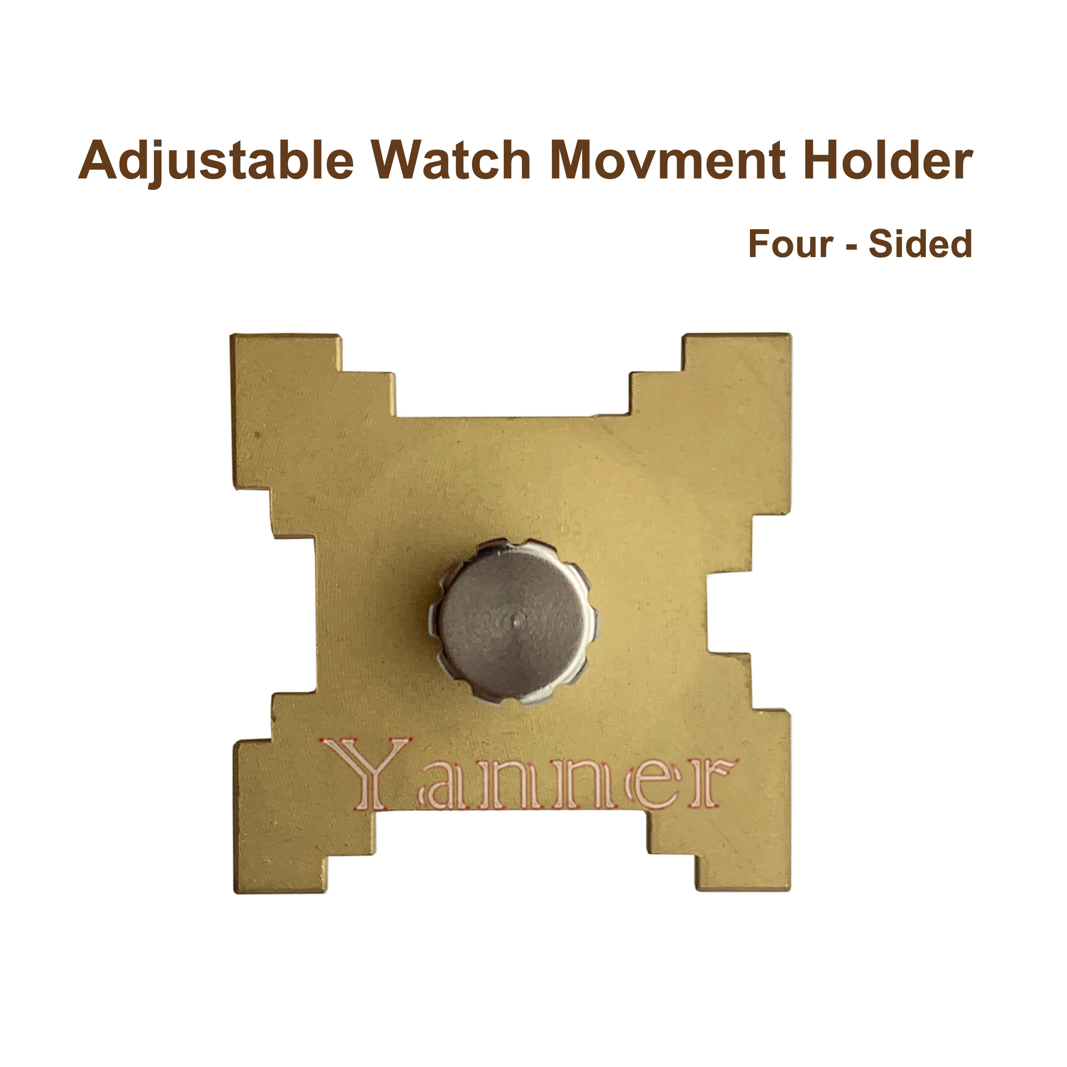Watch Movement Fixing Stand With Brass Base, Four-sided Adjustable Multifunctional Watch Repair Tool