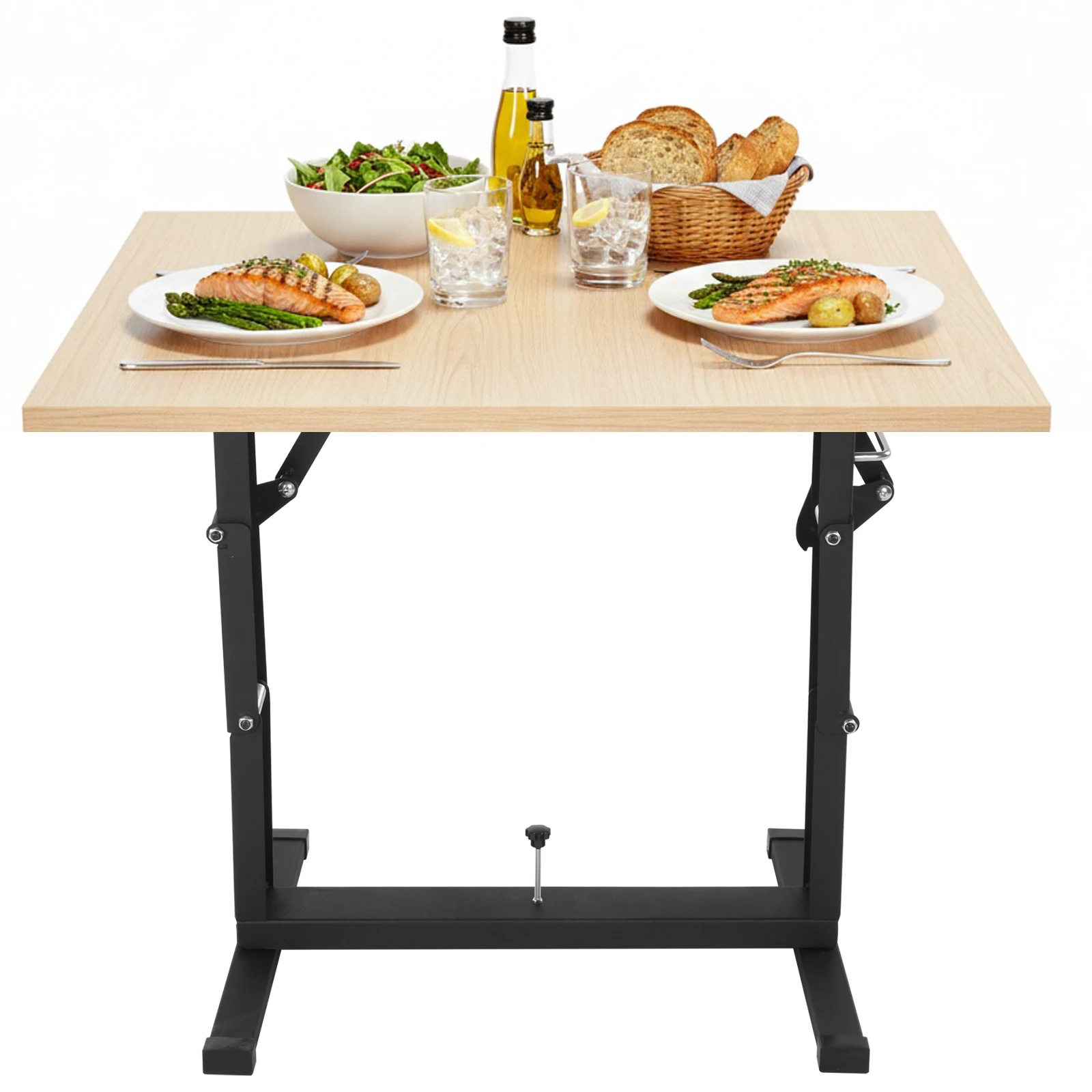 

Double Leg Desk Stands Folding Portable Dinette Table Base Legs Height Adjustable for RV Camper Dining Desks Base