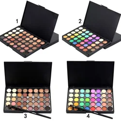 40 Colors Eyeshadow Palette Colorful Matte Shimmer Bright Colors Eye Shadow Professional Makeup Palettes with Brush