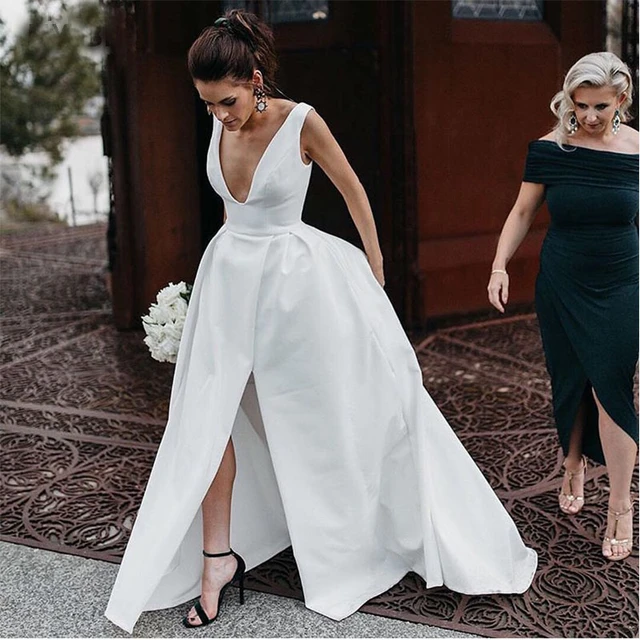 White wedding dress black shoes top