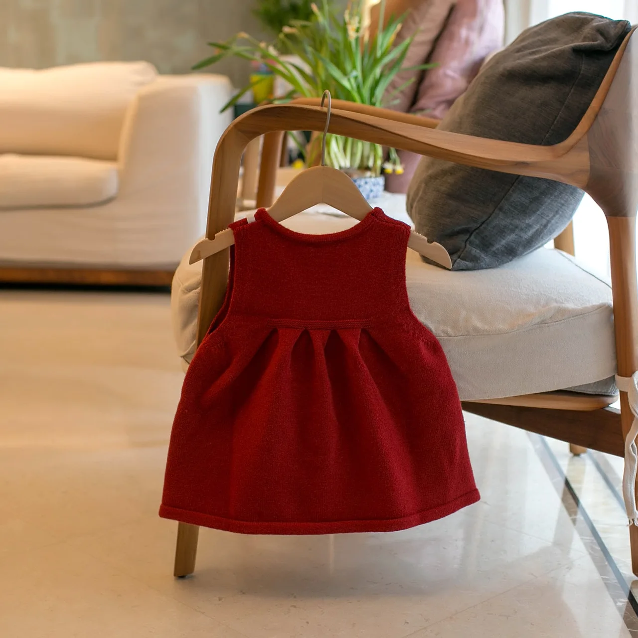 2026 New Spring Kids Knitted Dress 1-5T Loose Korean Children Pinafore Dress Sweet Solid Color Girls Sleeveless Dress