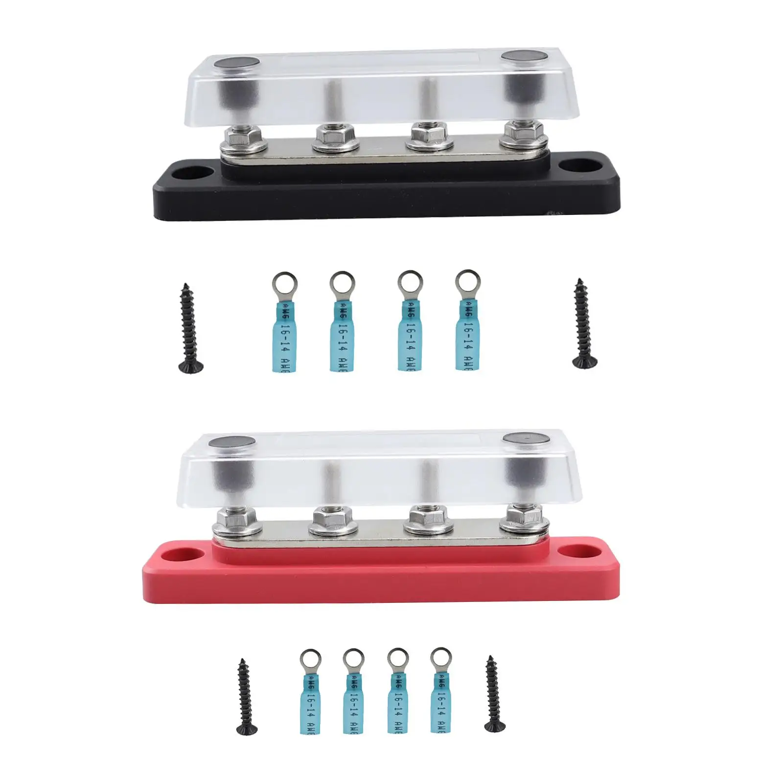 Power Distribution Block with Terminals Easy to Install 4 x M5 Terminal Stud for