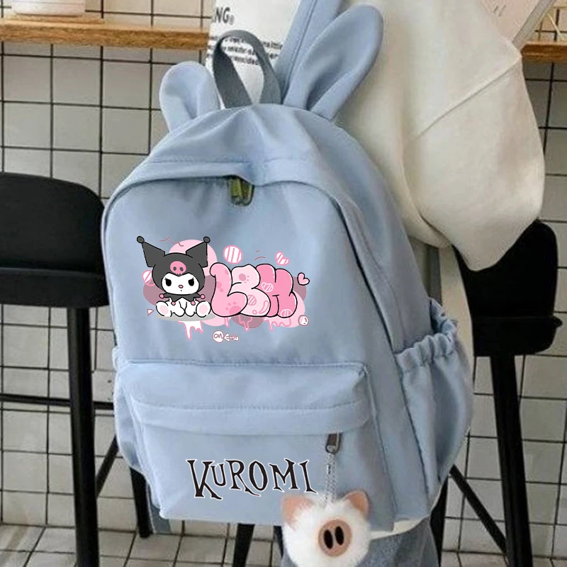 Anime Sanrio Kuromi Backpack for Girl Boy Teen Student Children Rucksack Women Casual School Bag Kid Birthday Gift Toy Mochilas