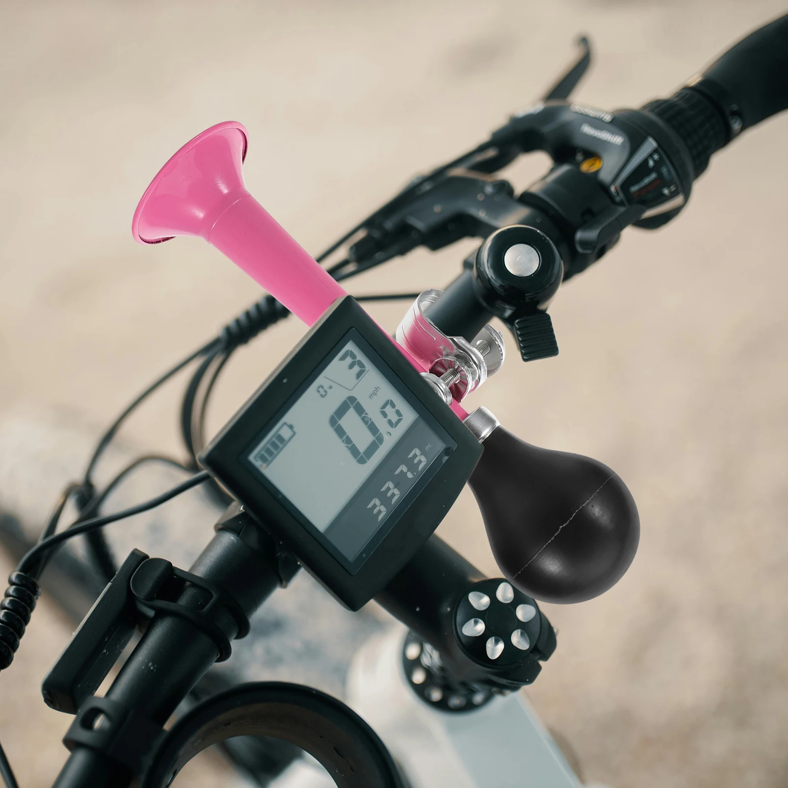 

Loud Metal Plated Bike Sound Durable Easy Install Straight For Mountain Bikes Cycling Safety Accessory Golf Cart Horn