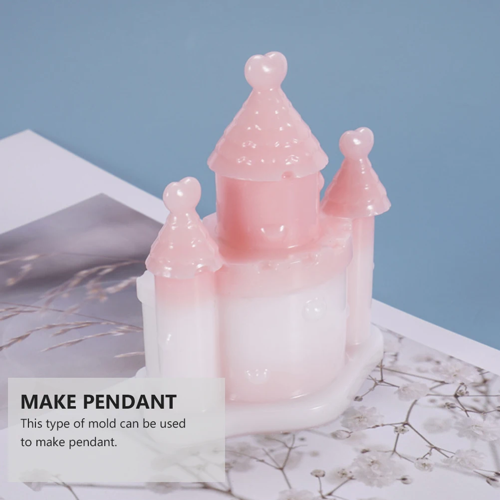 

1PCS Silicone Mold for Castle House 3D Pendant Crafts Jewelry Making Flexible High Transparent Silica Gel Handcraft Statue