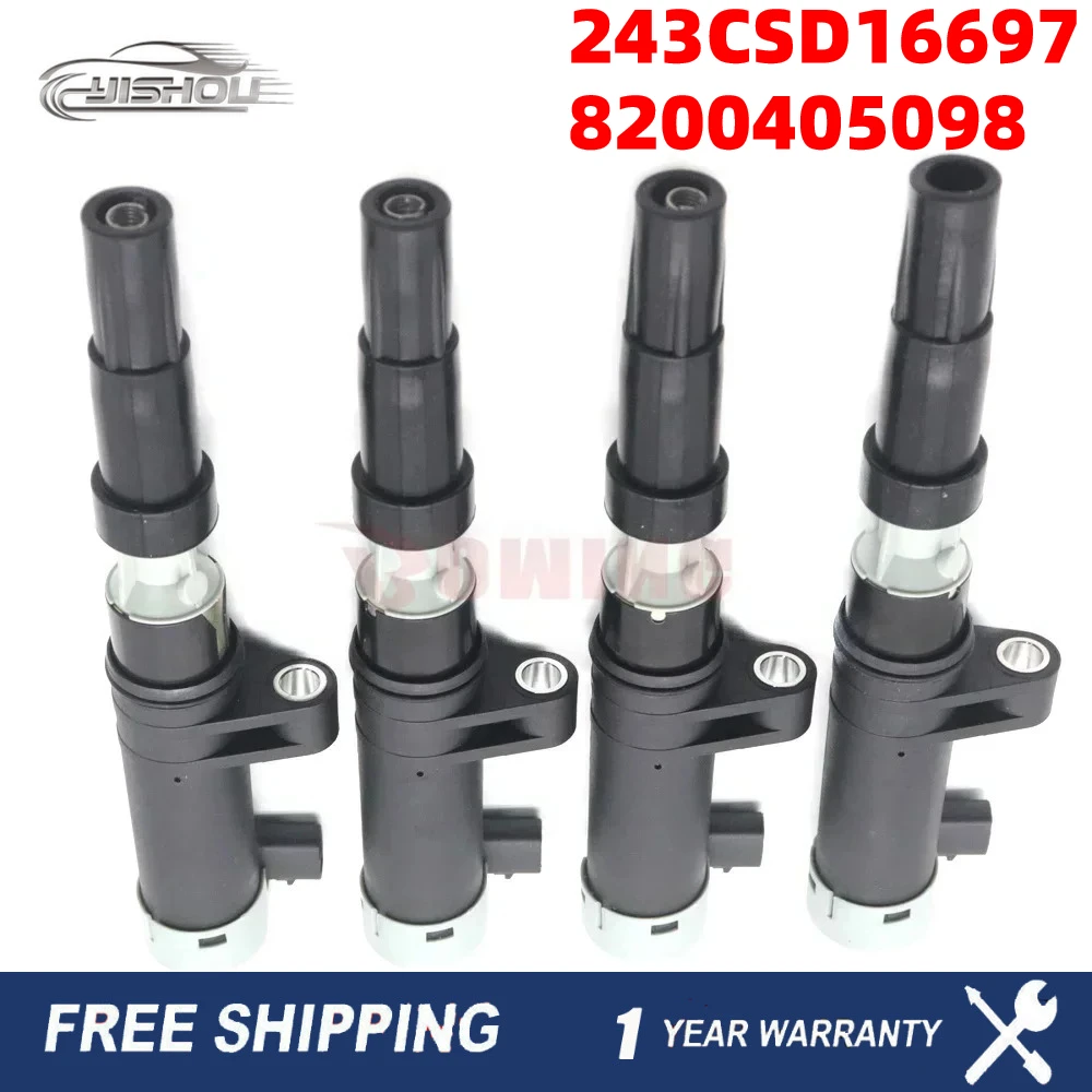 

Для Nissan Aprio Platina для Renault Clio Kangoo Kangoo Express Megane Scenic Scenic II 1.6L 2.0L 8200405098 Комплект катушек зажигания
