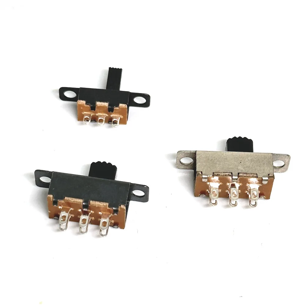 Slide Switch 2 Position 6 Pins With Fixed Hole Handle DPDT 2P2T SS-22F25 SS-22F15 Toggle Switch DC 12V High 5mm 7mm