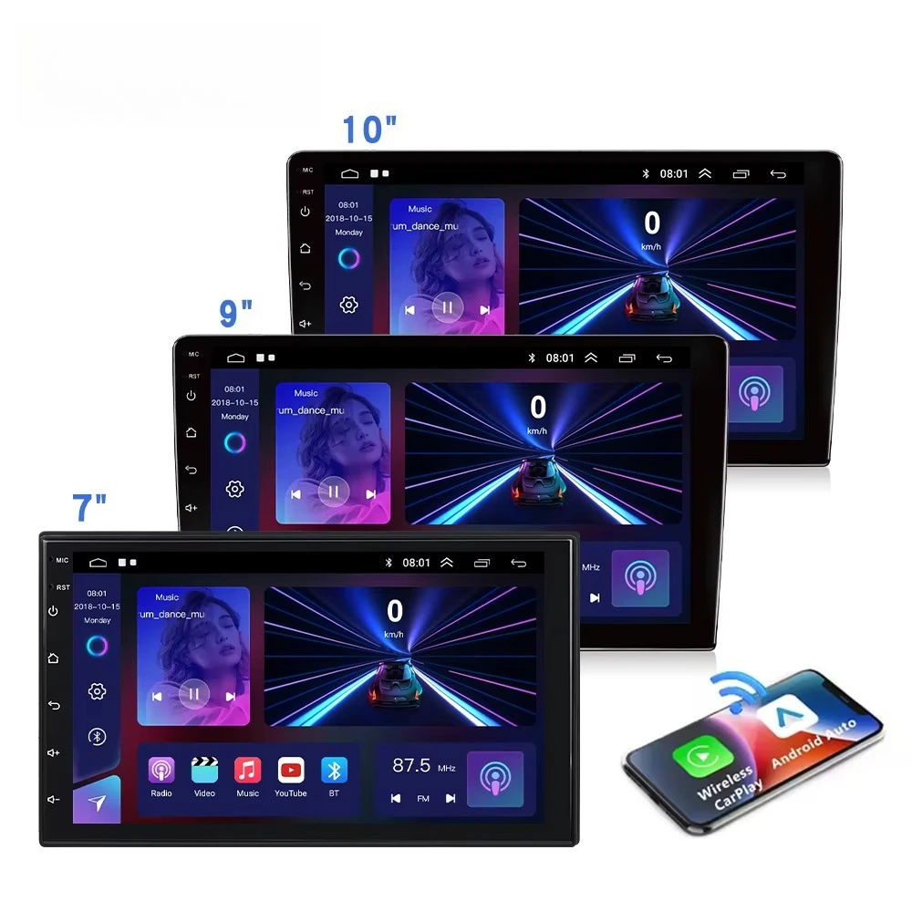 

STLFHigh qualityAI Universal2Din9Inch IPS Touch Screen With Carplay Android 13 Car Radio Car Dvd Player Multimedia GPS Navigatio