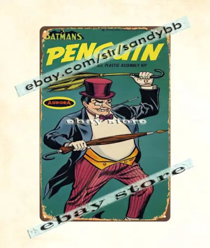 1p,BATMANS THE PENGUIN model building enthusiast metal tin sign wall art metal