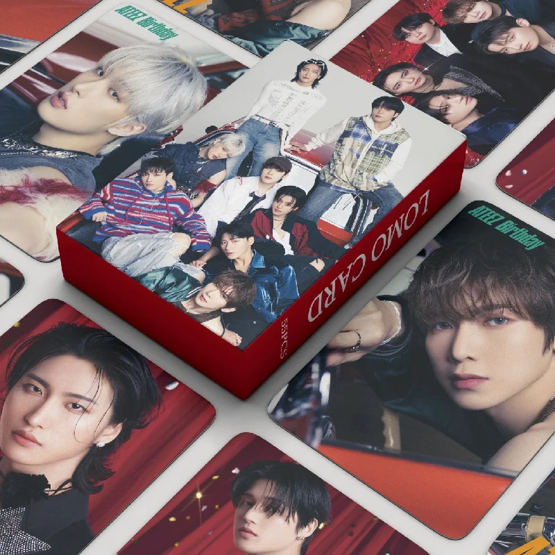 

55pcs Kpop ATEEZ -4th JAPAN SINGLE BIRTHDAY LOMO Card High Quality HD Photo Double Sides Pritning Yunho Mingi Fans Collection