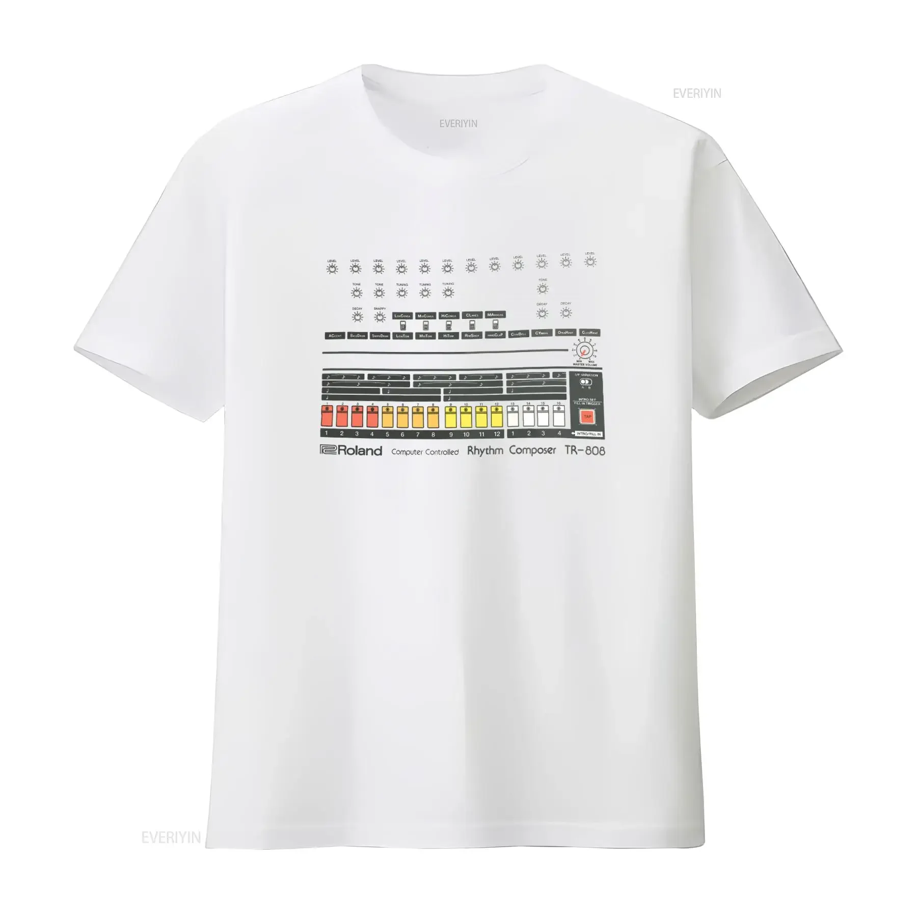 Roland TR 808 Rhythm Composer T Shirt Japan Exclusive Rare Techno Hip Hop House Music Design vintage Washed streetwear graphic