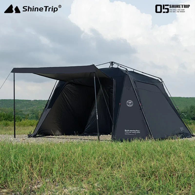 ShineTrip Auto Dome Canopy Series Silver Coated Canopy Oversized Quick Setup Sunproof Camping Auto Dome House Waterproof Tent