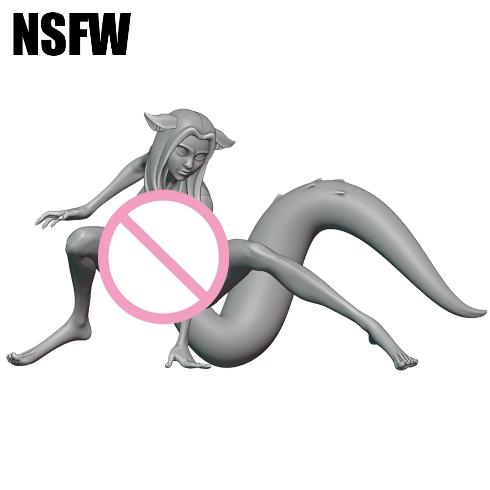 Kit de modelo de impresión 3d, muñeca Belle Fox Girl NSFW, Kit de modelo de figura de Anime, estatua de reducción en miniatura DIY, juguetes sin pintar, 1/24