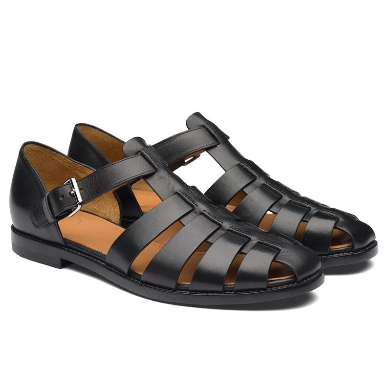 

Flat Clogs Wedge Sandals Versatile Round Toe Men's Fashionable And Comfortable Casual Closed Toe Beach Cosplay Shoes