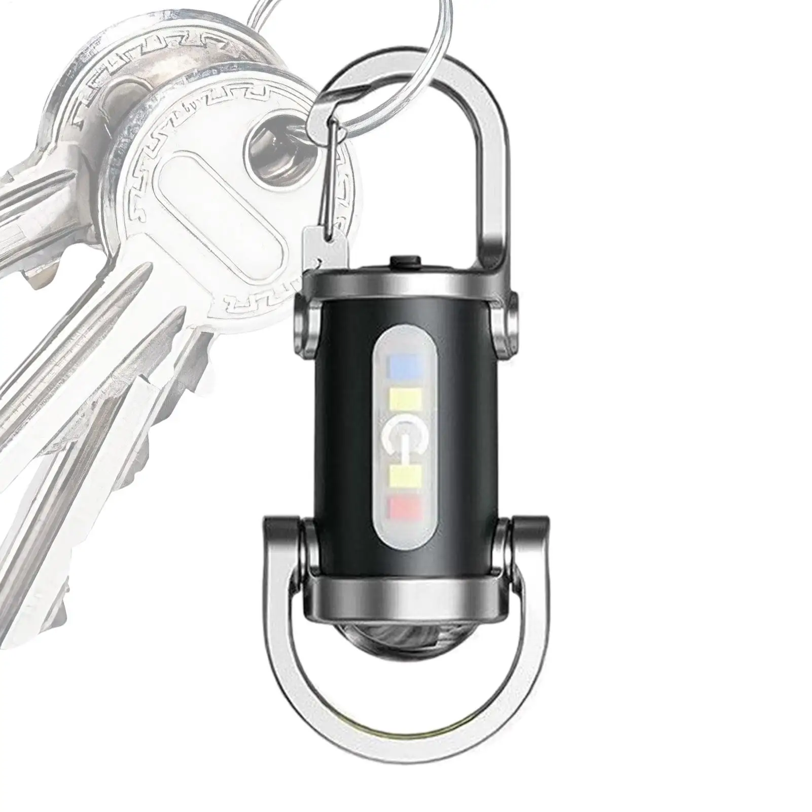 Keychain Flashlight USB Charging Portable Camping Flashlight Powerful LED Lamp Outdoor Gear Pocket flashlight for Hiking Fishing