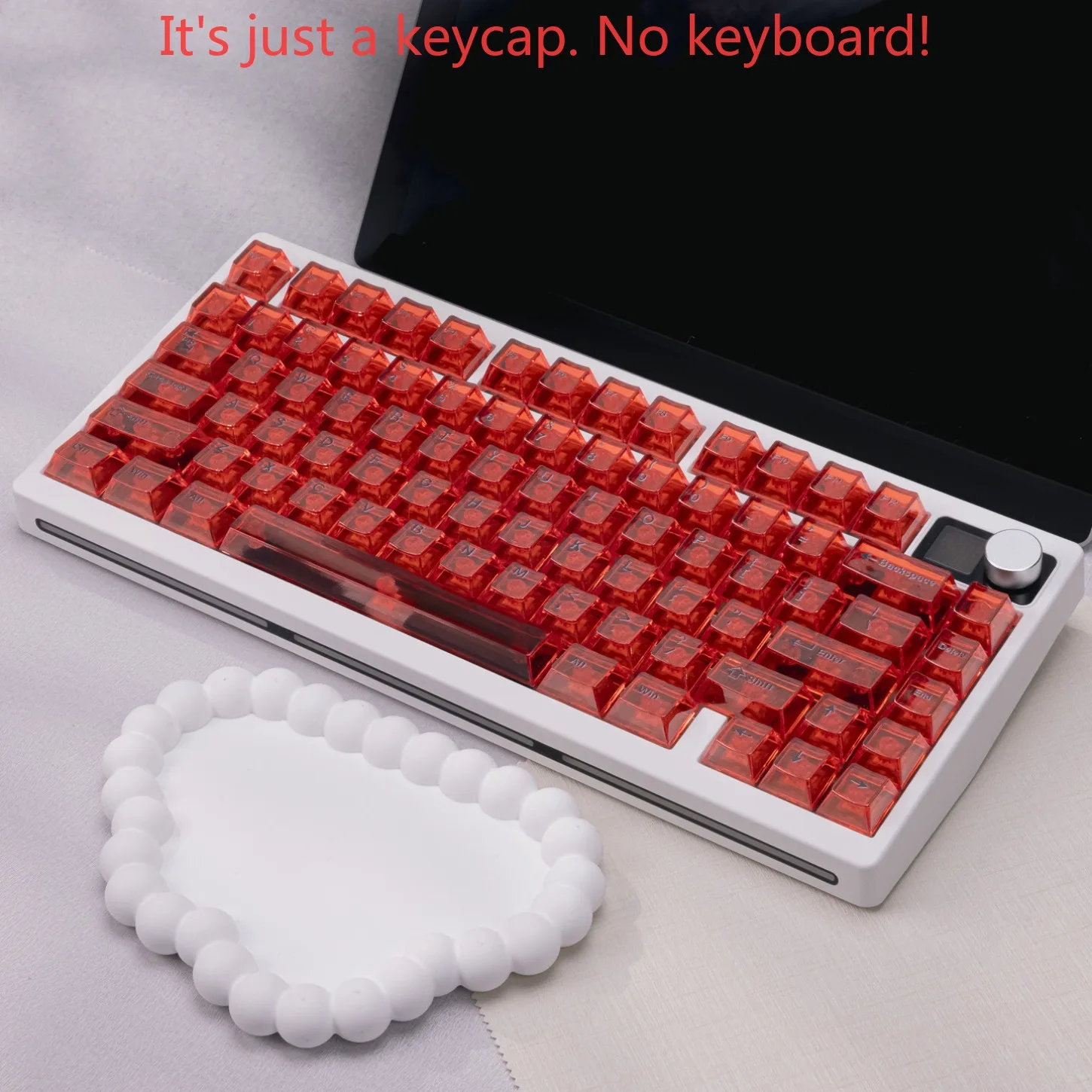 Cherry Profile Clear Transparent PC Backlit Keycaps 130+ Keys Matte Glacial Blue Red White for Mechanical Keyboard