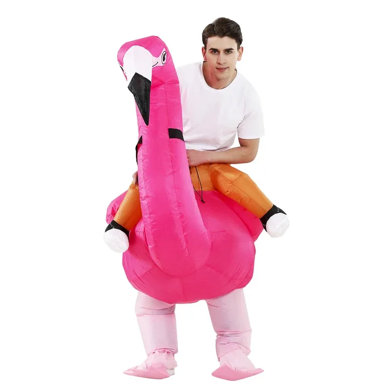 

111 www Flamingo Inflatable Christms Costume Women Adults Kids Halloween Cartoon Anime Mascot Cosplay For Pa