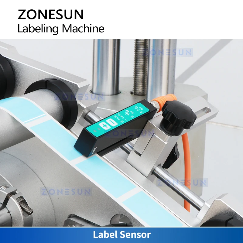 ZONESUN ZS-TB890 Automatic Reel-to-Reel Label Counter with Label Applicator and Rewinder Machine
