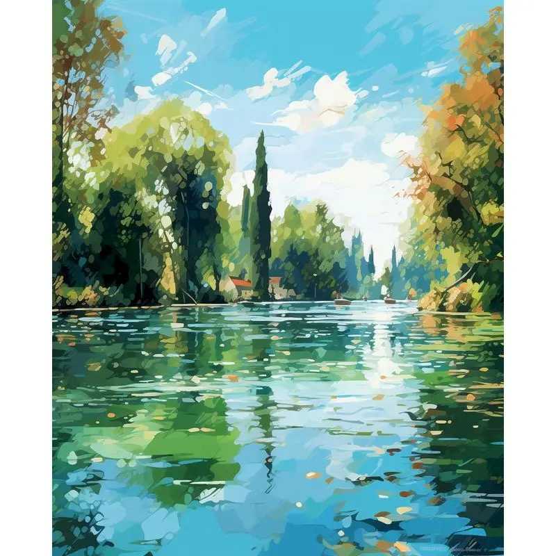 

GATYZTORY Frame Drawing By Numbers For Adults Landscape Coloring By Numbers Picture Paint Numbers Painting Home Decor Diy Gift