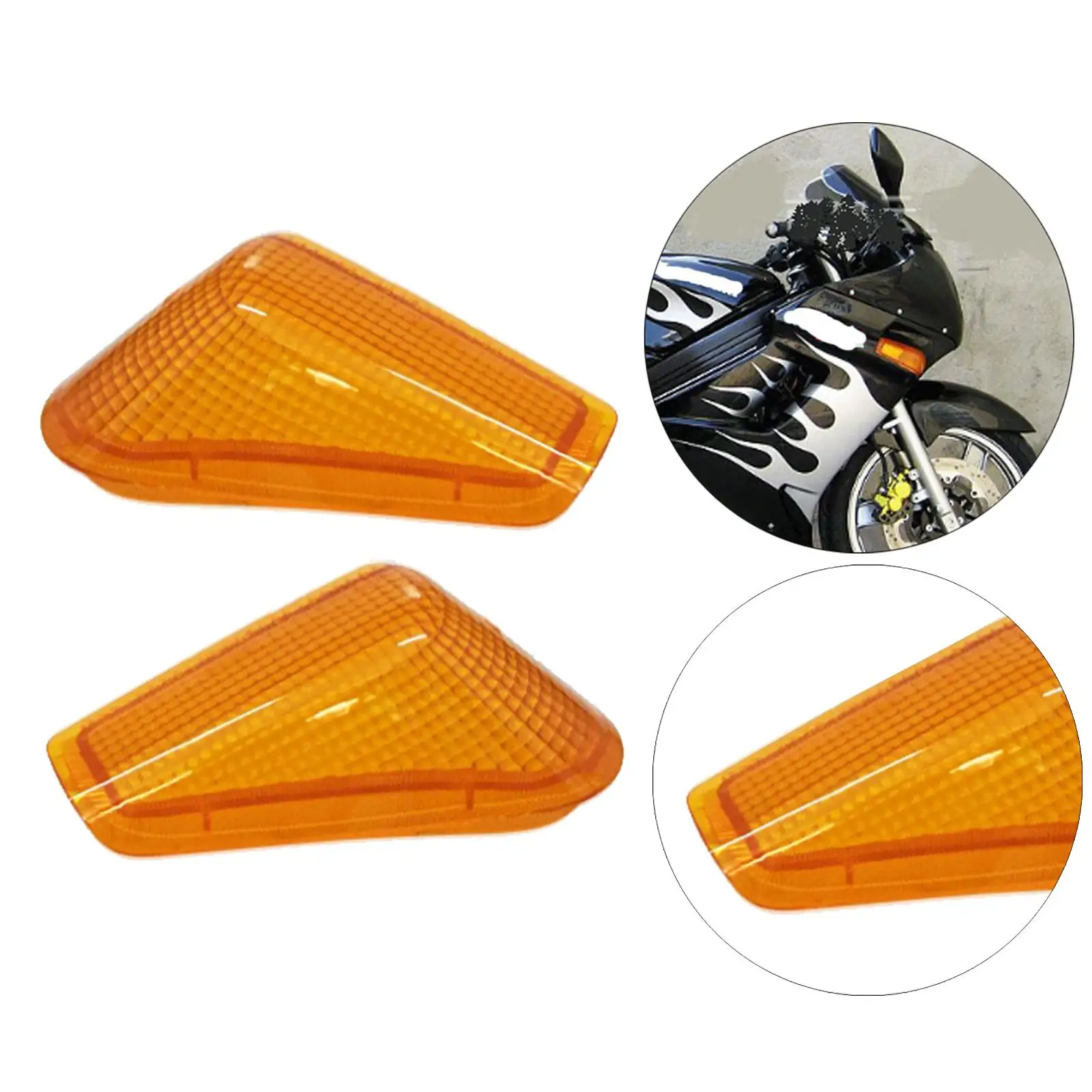 Pair For Kawasaki ZZR250 ZX10 Front Indicator Blinker ZZR ZX 250 Left Right