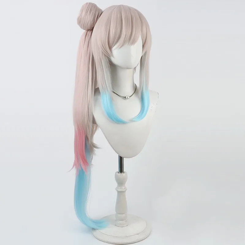 لعبة افتراضية على YouTube Airani Iofifteen شعر مستعار كوسبلاي لحفلة الهالوين شعر مستعار للعب الأدوار + غطاء مجاني كوميك كون كوزر اصطناعي