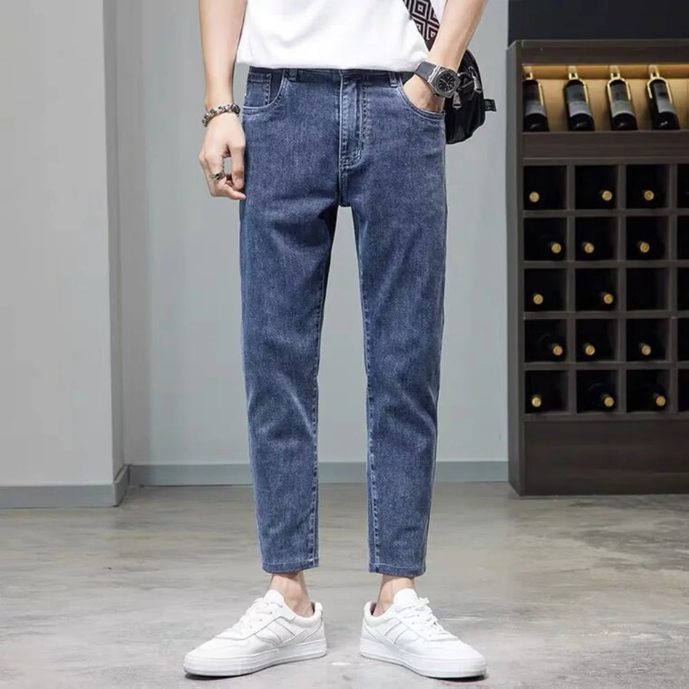 Comfortable Stylish Trendy Luxury Men's Jeans 2023 Summer Blue Cowboy Classic Jeans Casual Stretch Luxury Denim Pants for Men