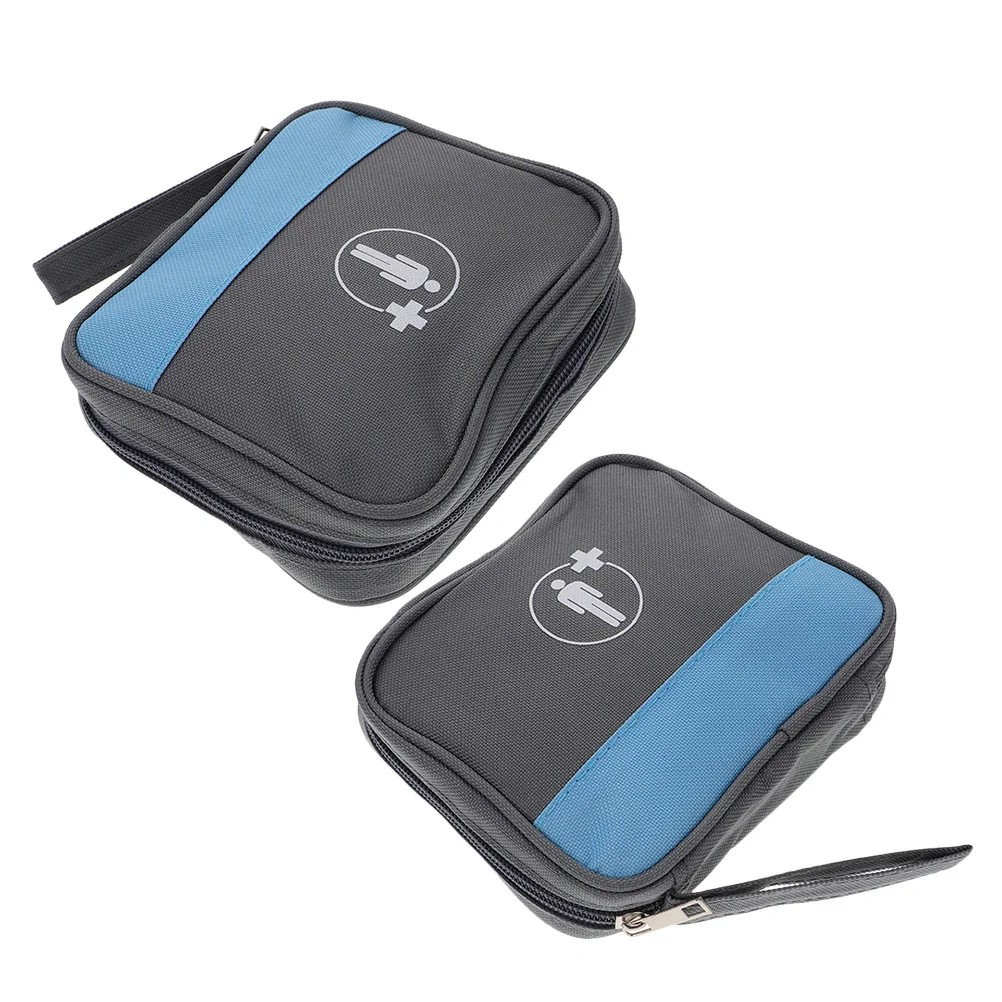 

2Pcs Emergency Aid Bag Portable Medical Organizer Large Capacity Waterproof Travel Trauma Kit Home Office Hiking Cycling