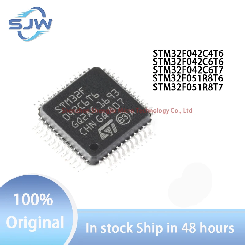 STM32F042C4T6 STM32F042C6T6 STM32F042C6T7 STM32F051R8T6 STM32F051R8T7 LQFP48 LQFP64 32-bit microcontroller chip