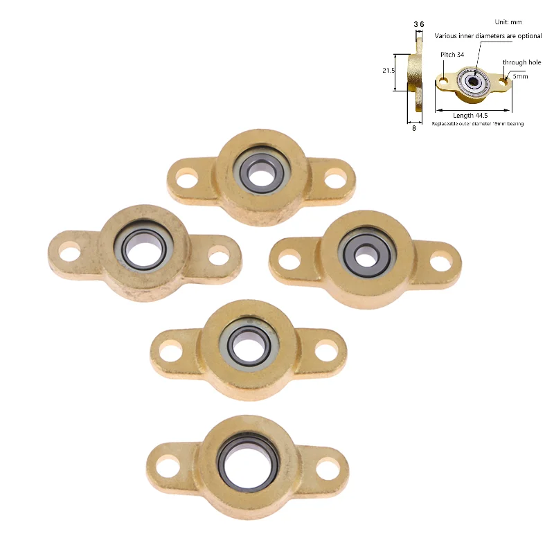 Caliber Zinc Alloy Bearing KFL05 KFL06 KFL07 KFL08 KFL10 Flange Bearing With Pillow Block 5/6/7/8/10MM