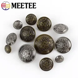 20Pcs 15-28mm Metal Button Retro Hollow Copper Buckles Coat Shirt Shank Buttons Clothes Decorative Clasp DIY Sewing Accessories