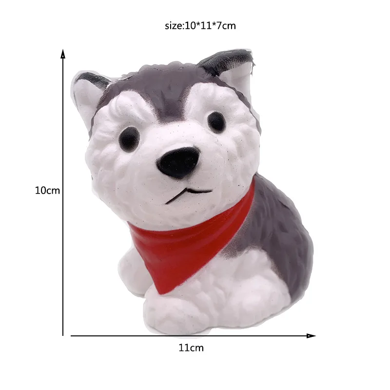 Stress Verlichting Kneden Speelgoed Gesimuleerd Dier Pu Husky Puppy Jumbo Squishy Langzaam Stijgende Stress Bal Fidget Speelgoed Verminderen Druk