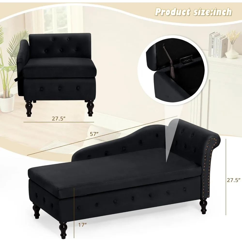 صالة تشيس مع مسند للذراع اليمنى ووسادة قطنية، أريكة صالة معنقدة بأزرار مع مساحة تخزين، كرسي صالة داخلي، منجد حديث على شكل حرف V