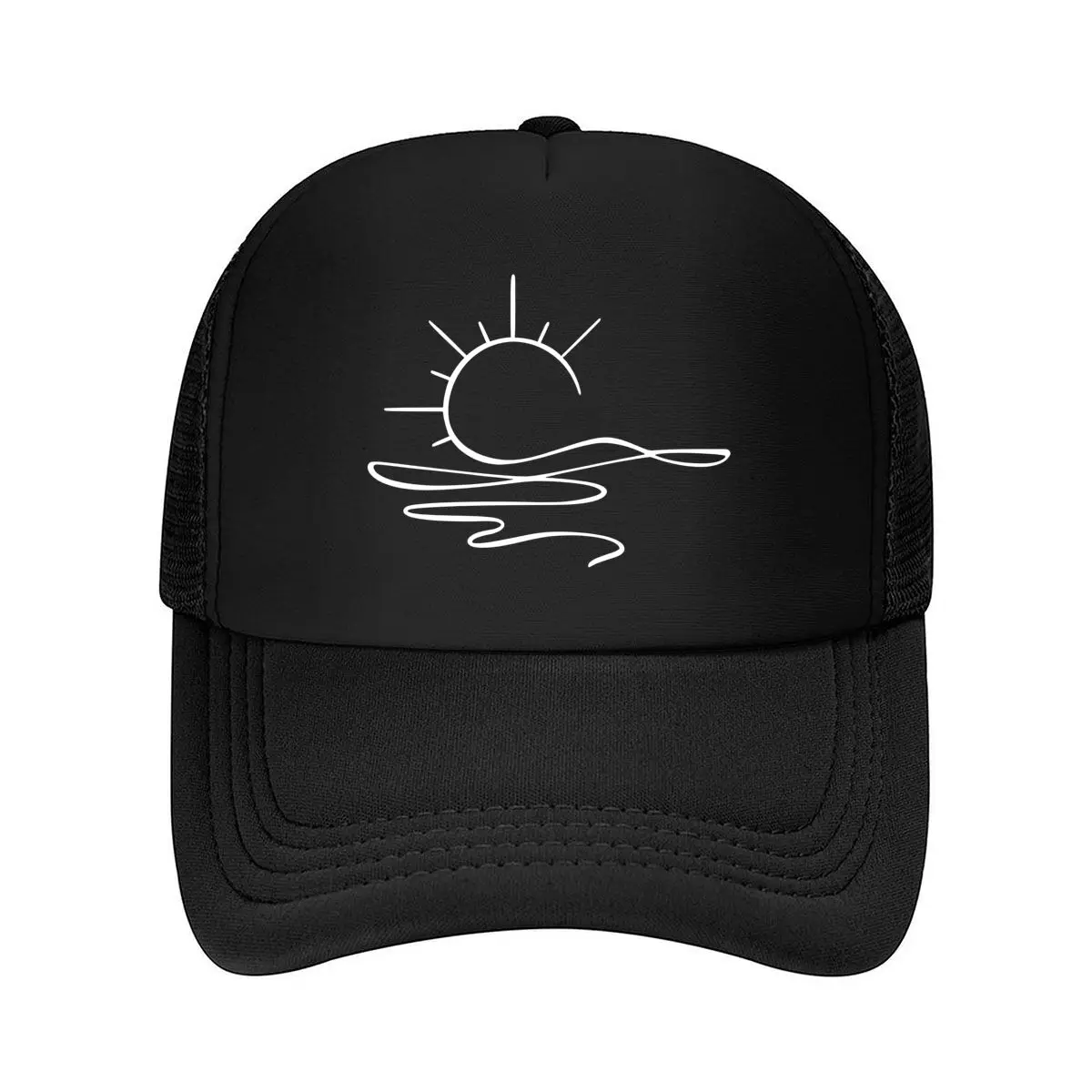 New Vintage Print Wide Brim Baseball Cap for All Seasons 2026 Mesh Baseball Cap
