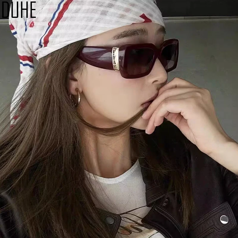 

High-end Rectangular Fashion Sunglasses Retro Luxury Casual Women's Sunglasses Fashion Dressing Commuter Sunglasses Men's UV400