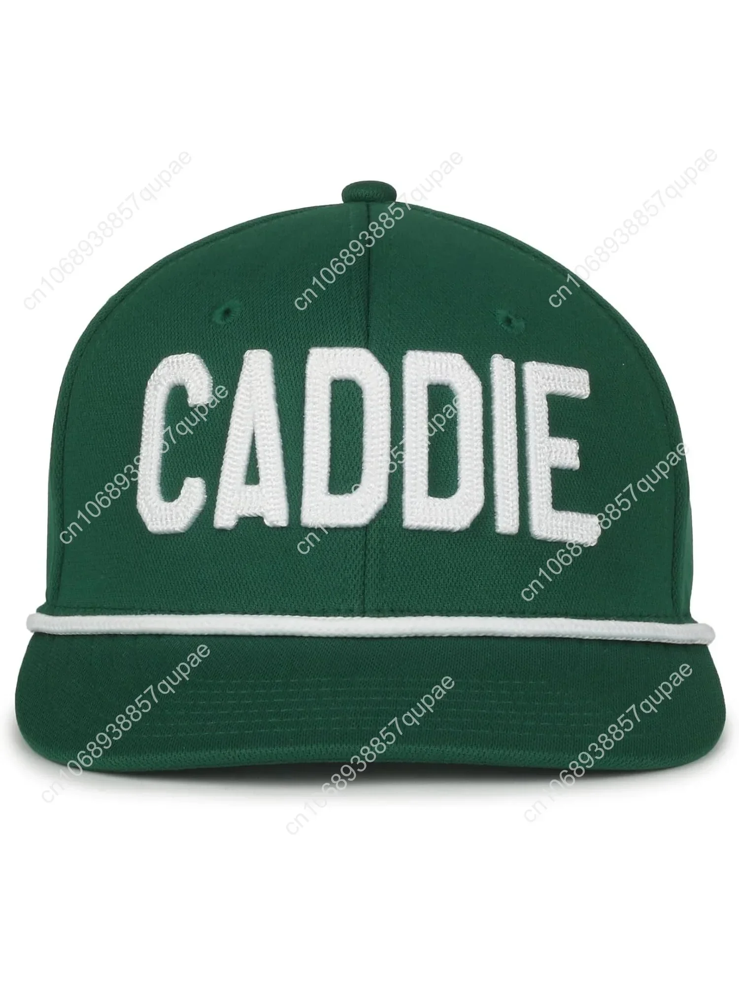 

Green Caddie Hat – Structured Golfer Hat W/White Embroidered “Caddie” Letters, Adjustable Strap Men Woman Outdoor Casual Party H