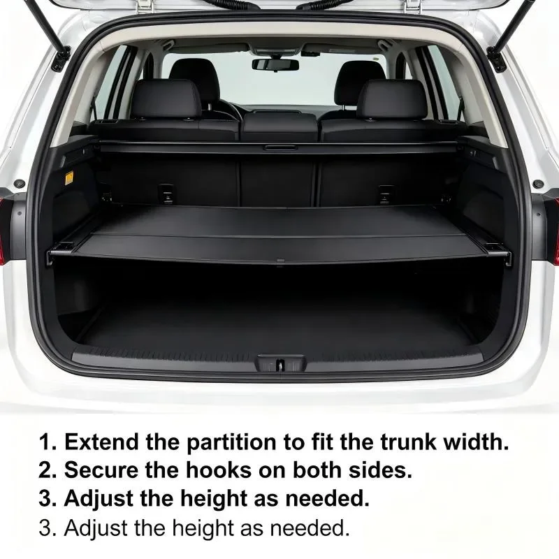 Cargo Cover Trunk Privacy Shade Rear Security Partition Anti-Theft Shield Organizer for Chery Exeed LX / TXL Lingyun