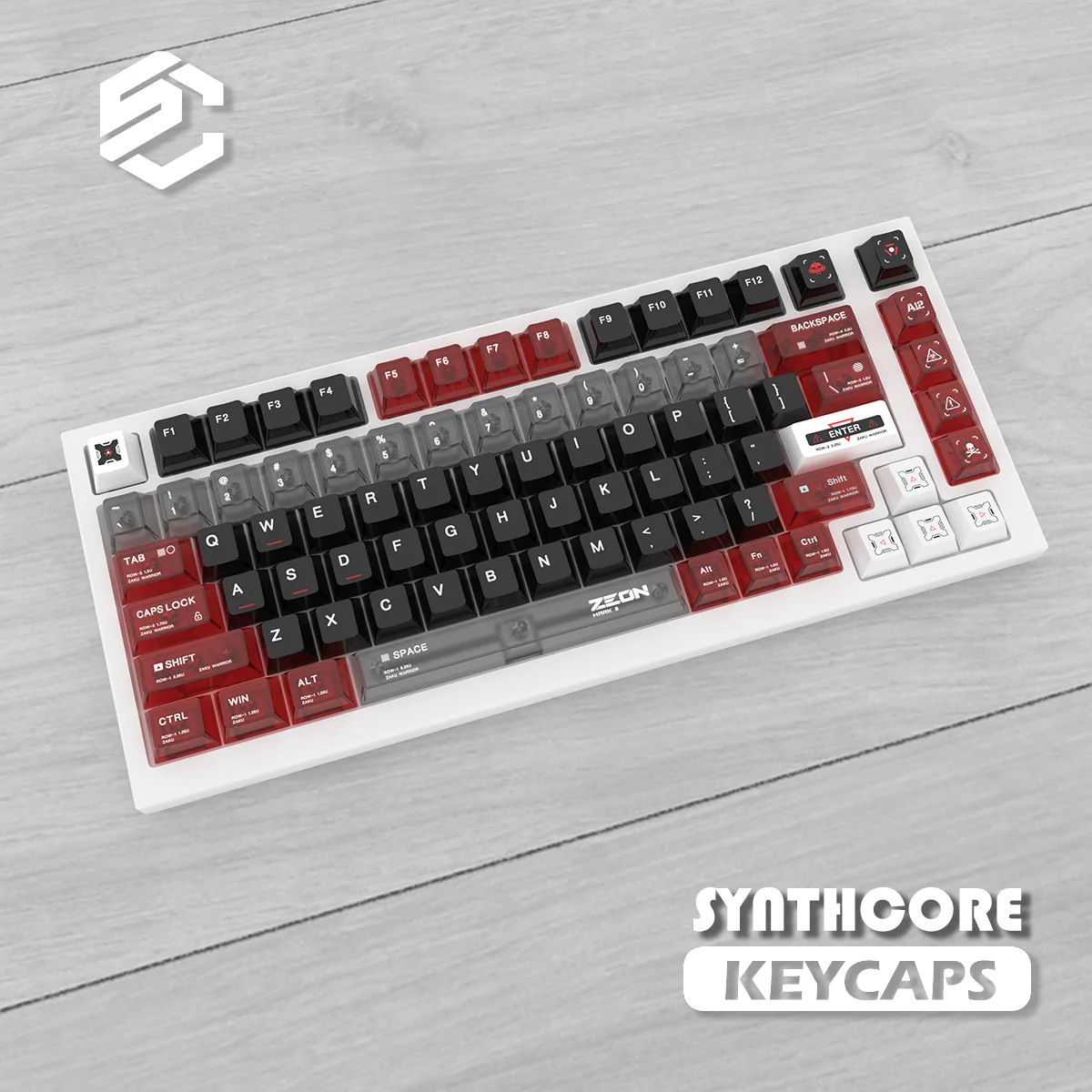 

130 Keys ZAKU Theme Keycaps PBT Key Cap Chreey High Keycaps Game Customized Keyboard Keycaps Wooting Magnetic Axis Night Demon