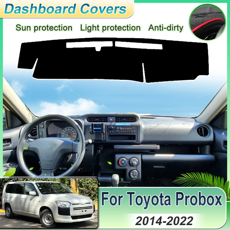 

Flannel Anti UV Slip Mat Car Dashboard Cover Pad For Toyota Probox XP160 2014~2022 2021 2020 Accessories Dashmat Sunshade Carpet