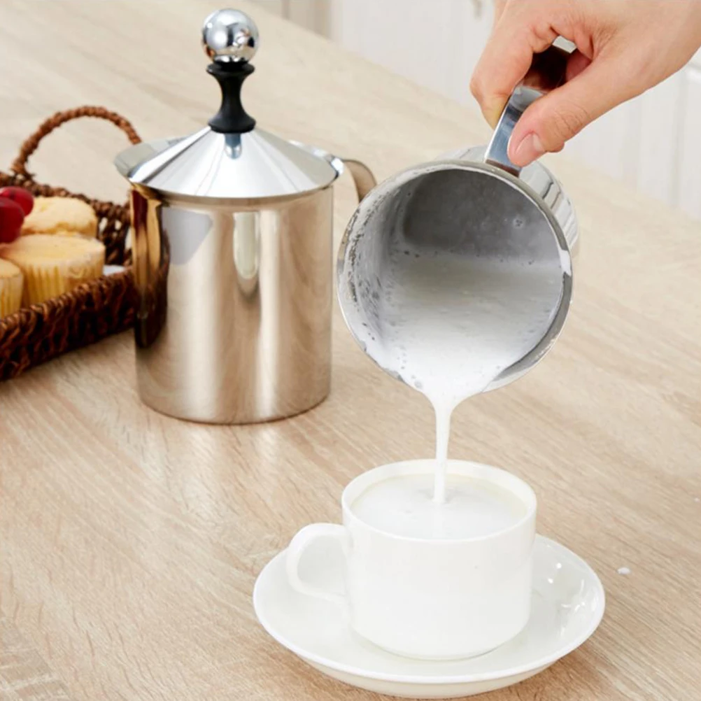 

Manual Milk Manual Milk Frother 800 Cc Stainless Steel Mixer Bubbler Handheld Kitchen Coffee Utensil Foam Creator