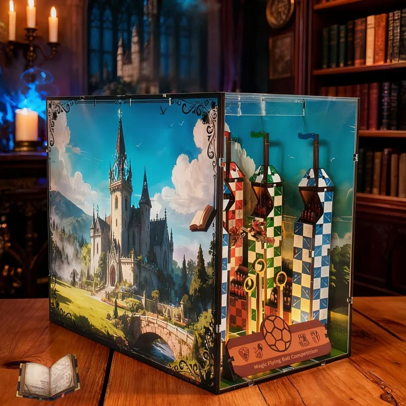 OUZEY Magic Sports DIY 3D-puzzel - Creatieve zwerkbal Boekenhoekje Boekenplank Decor, Handgemaakte modelkit voor tieners en volwassenen