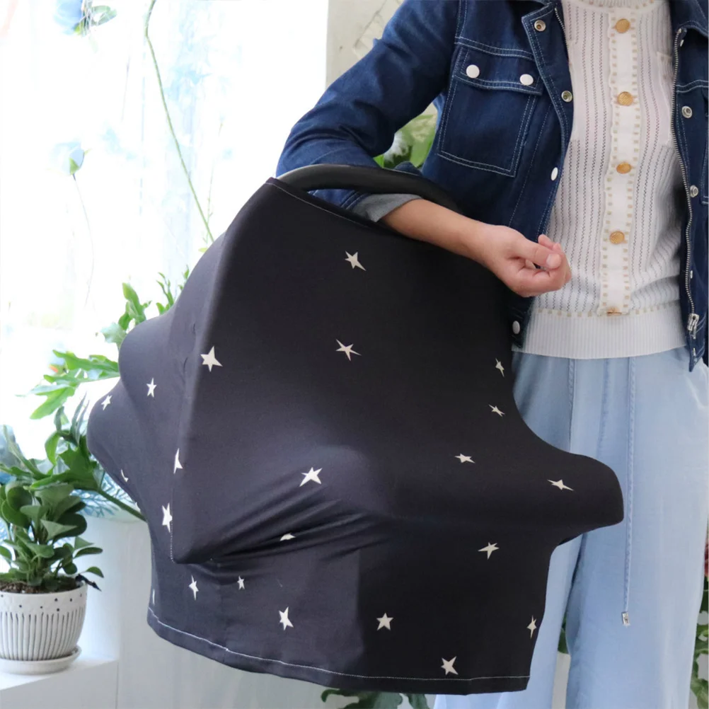 غطاء رضاعة متعدد الاستخدامات، قماش خفيف الوزن وجيد التهوية لمقعد السيارة، غطاء عربة الأطفال، وشاح الرضاعة الطبيعية، خصوصية الرضع #3