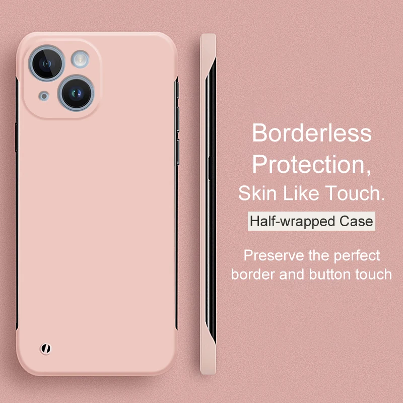 Ultra Thin Matte Borderless Case For iPhone 15 14 Plus 13 12 Mini 11 Pro Xs Max X Xr Se 2020 2022 Candy Color Hard PC Back Cover